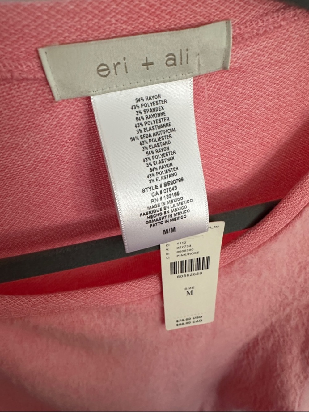 Eri & Ali NWT M Soft Pink Tie Women’s Sweater - Picture 7 of 7